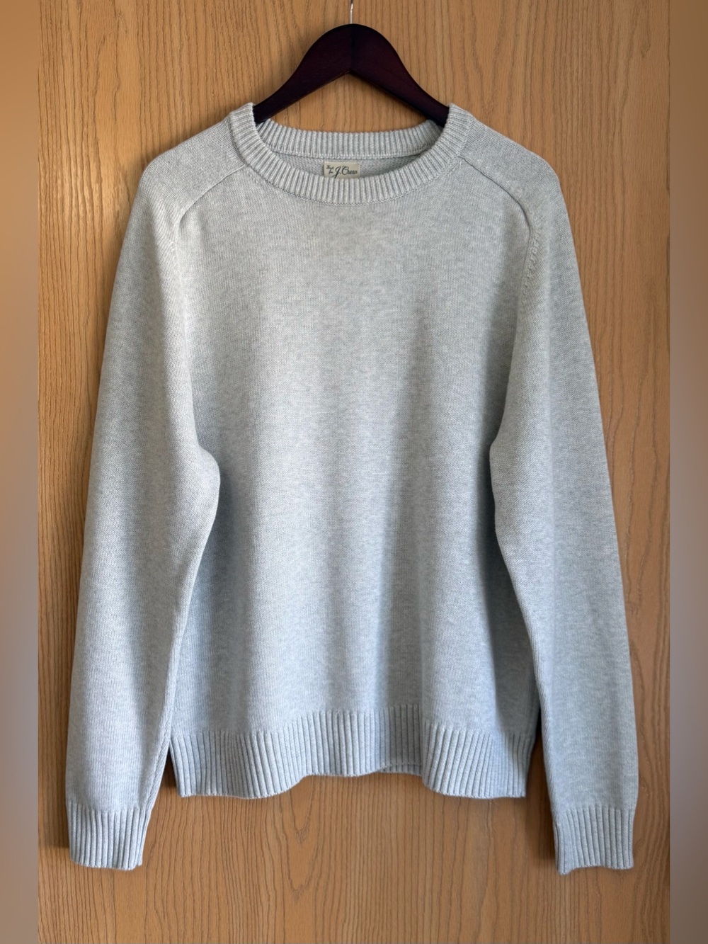 J. Crew | Men’s XL | Light Gray Knit Sweater Cotton Long Sleeve Crew Neck | EUC